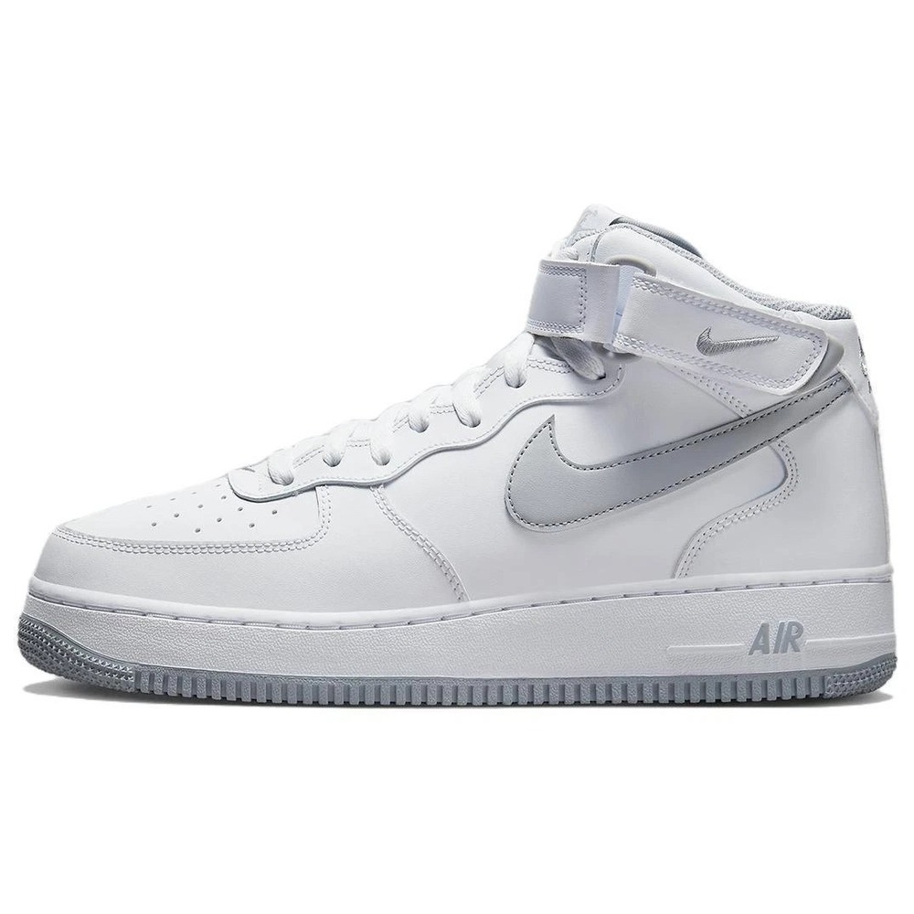 Nike Air Force 1 Mid '07 White Wolf Grey Mens 10.5 DV0806-100 High Top Sneakers